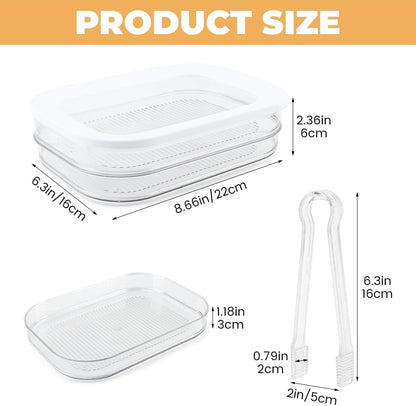 Deli Meat Container for Fridge, 3 Tier Stackable Clear Deli Meats Containers with Lid & Clip, Cold Cuts Storage Containers, Bacon Cheese Container, for Lunch Meat,Salami, Bacon, Cheese & Meal Prep