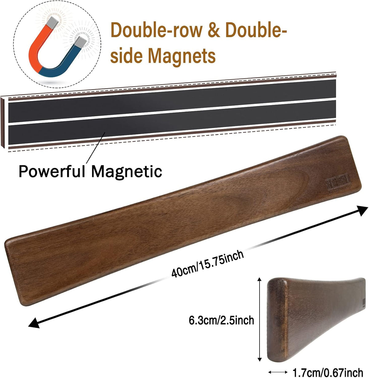 Magnetic Knife Strips, Magnetic Knife Holder for Wall 16 Inch