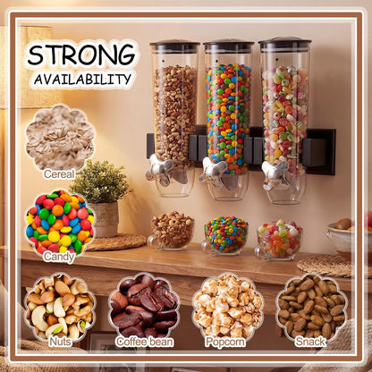 6 Pcs Wall Candy Dispenser with 1pcs Treat Yourself Neon Signs 9 L Machine Grain Dispenser Neon Snack Sign Wall Mount for Home Kitchen Food Store Birthday Gift Party Decor