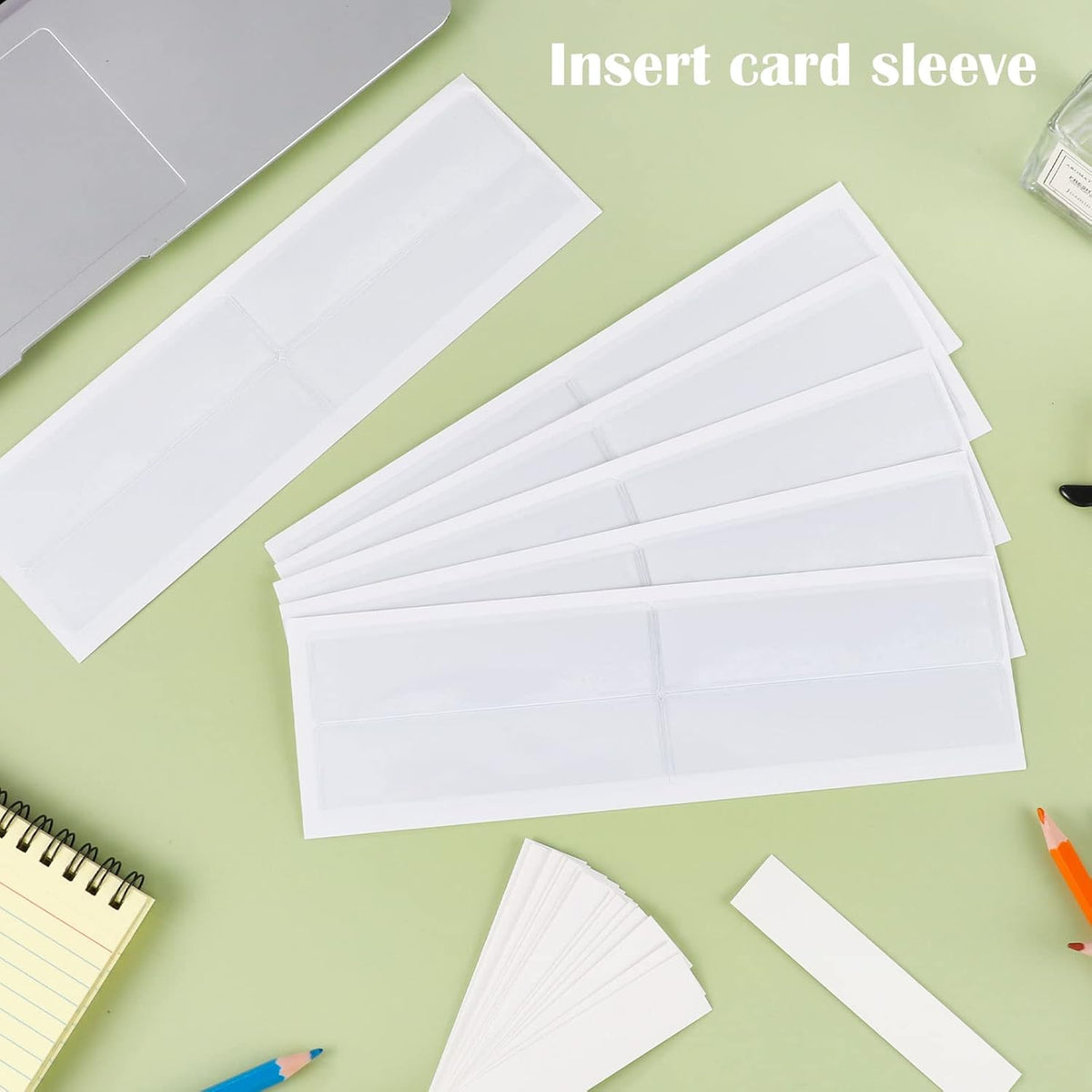 3" x 5" Adhesive Index Card Holders Clear PVC Label Holders | Top-loading label pockets, removable adhesive, clear PVC, for bins, shelves, totes, library and office use