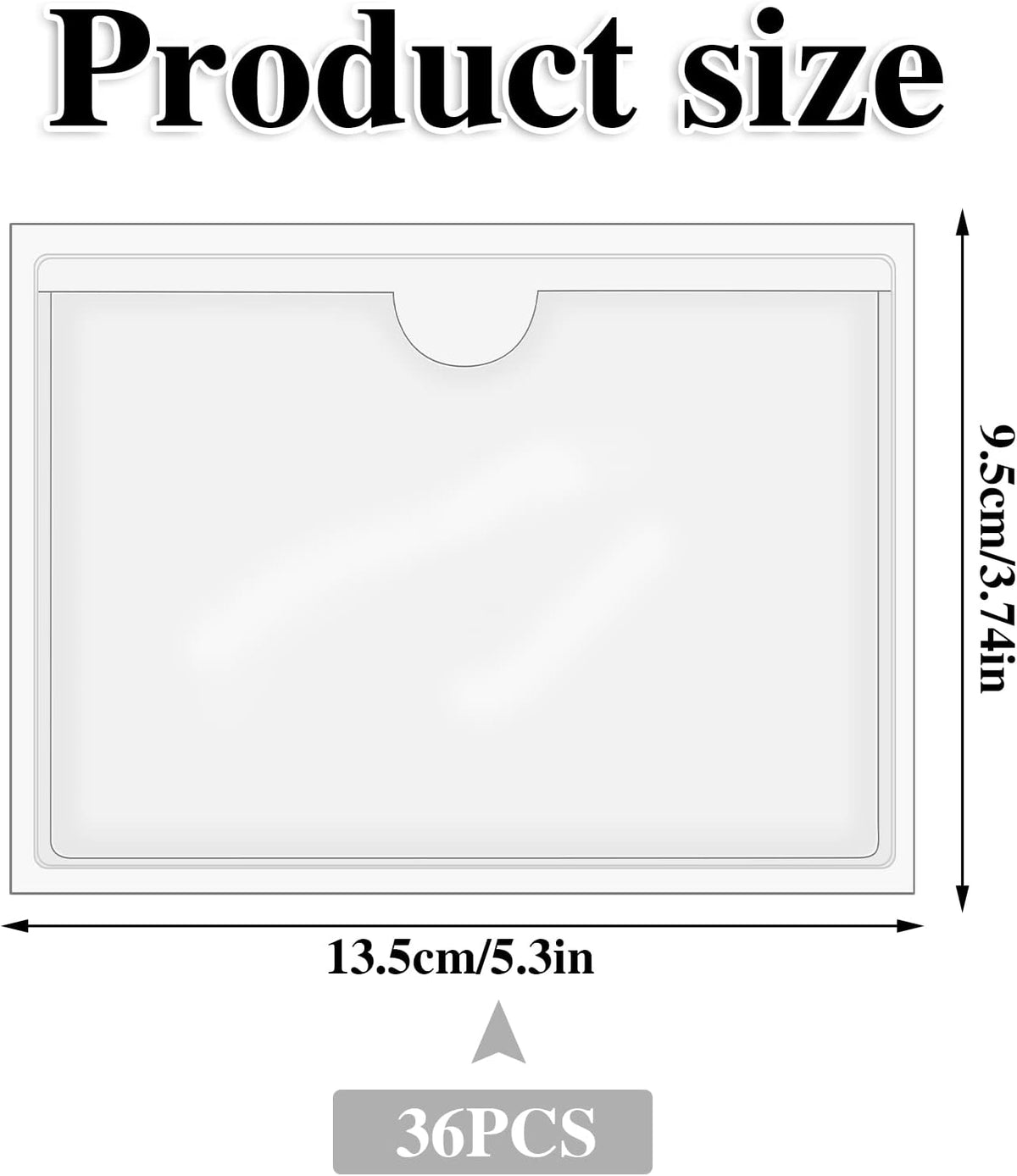 3" x 5" Adhesive Index Card Holders Clear PVC Label Holders | Top-loading label pockets, removable adhesive, clear PVC, for bins, shelves, totes, library and office use