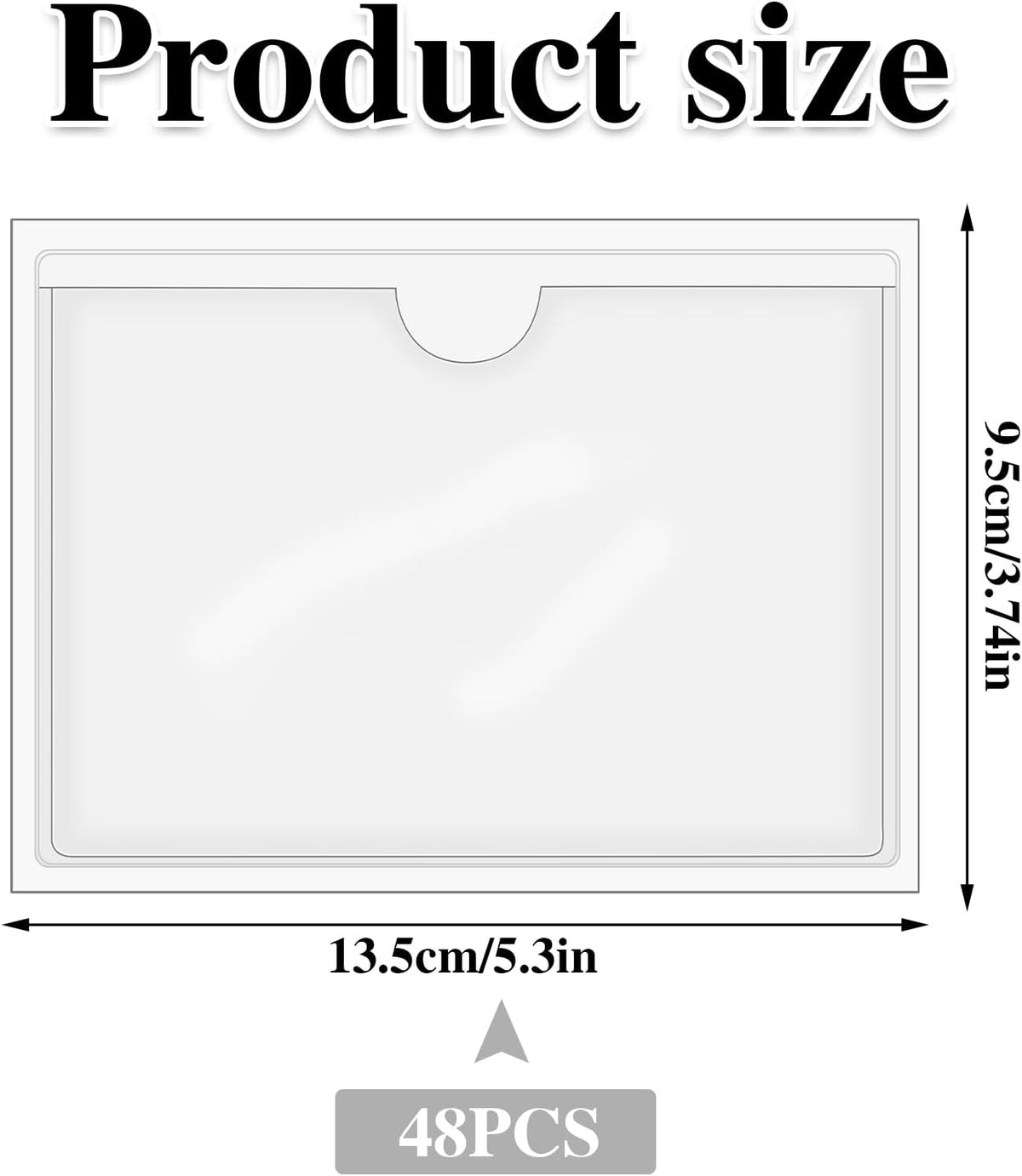 3" x 5" Adhesive Index Card Holders Clear PVC Label Holders | Top-loading label pockets, removable adhesive, clear PVC, for bins, shelves, totes, library and office use