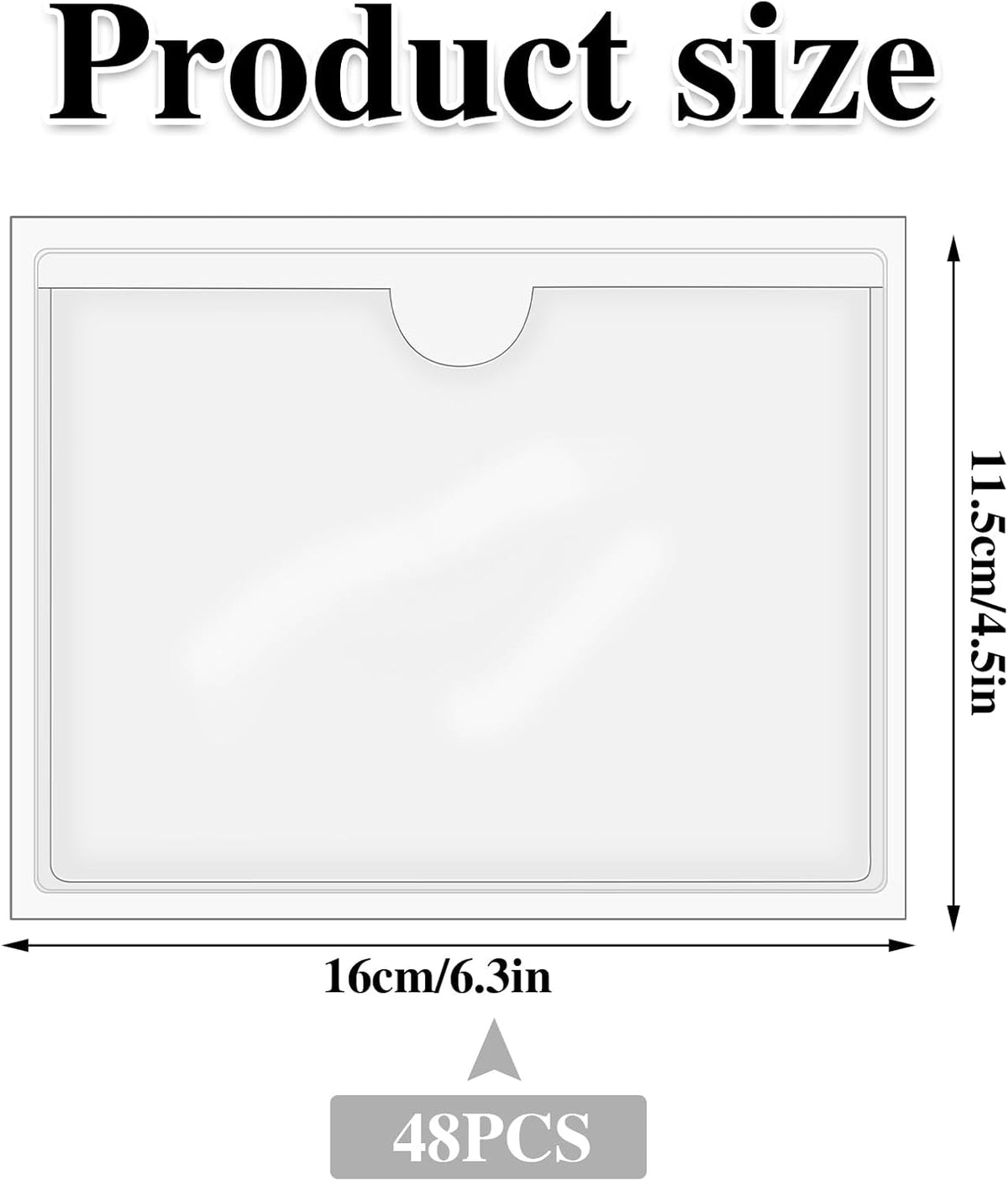 3" x 5" Adhesive Index Card Holders Clear PVC Label Holders | Top-loading label pockets, removable adhesive, clear PVC, for bins, shelves, totes, library and office use