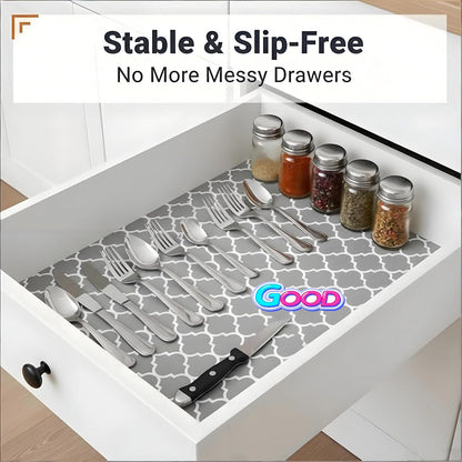 Shelf and Cabinet Liner, Easy Cut Protective (Gray, 12 in x 10 ft)