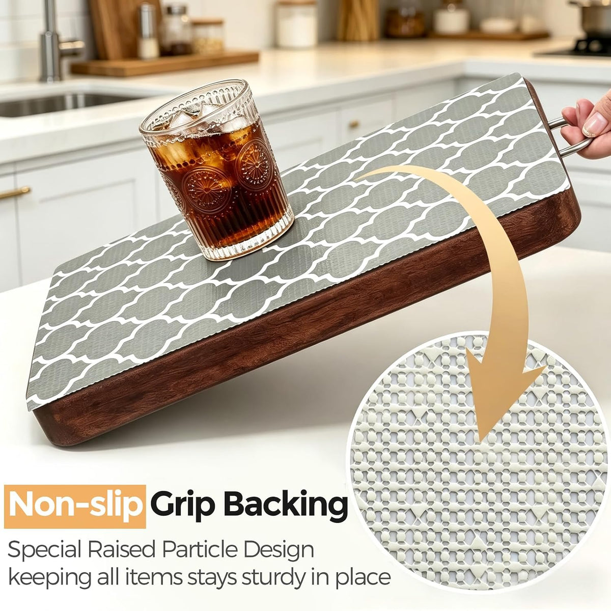 Shelf and Cabinet Liner, Easy Cut Protective (Gray, 12 in x 10 ft)