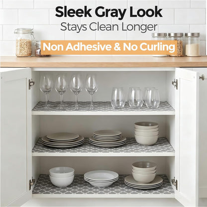 Shelf and Cabinet Liner, Easy Cut Protective (Gray, 12 in x 10 ft)
