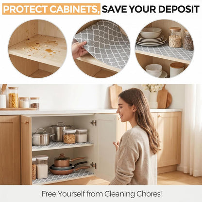 Shelf and Cabinet Liner, Easy Cut Protective (Gray, 12 in x 10 ft)