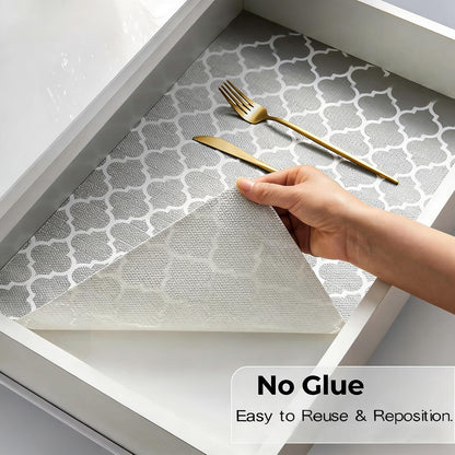 Shelf and Cabinet Liner, Easy Cut Protective (Gray, 12 in x 10 ft)