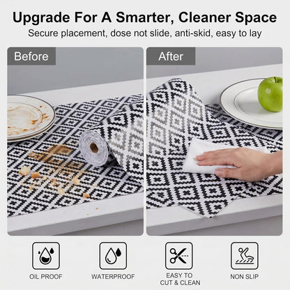 Shelf and Cabinet Liner, Easy Cut Protective (Gray, 12 in x 10 ft)