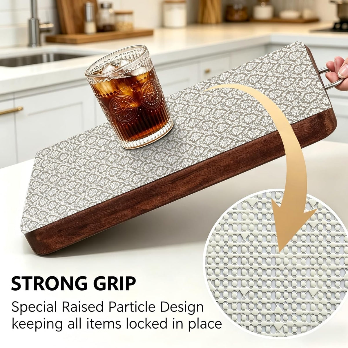 Shelf and Cabinet Liner, Easy Cut Protective (Gray, 12 in x 10 ft)