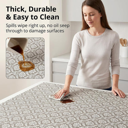 Shelf and Cabinet Liner, Easy Cut Protective (Gray, 12 in x 10 ft)