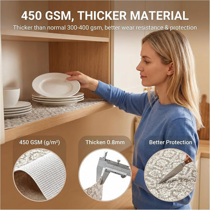 Shelf and Cabinet Liner, Easy Cut Protective (Gray, 12 in x 10 ft)