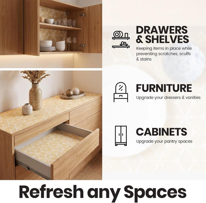 Shelf and Cabinet Liner, Easy Cut Protective (Gray, 12 in x 10 ft)