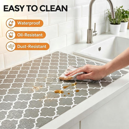 Shelf and Cabinet Liner, Easy Cut Protective (Gray, 12 in x 10 ft)