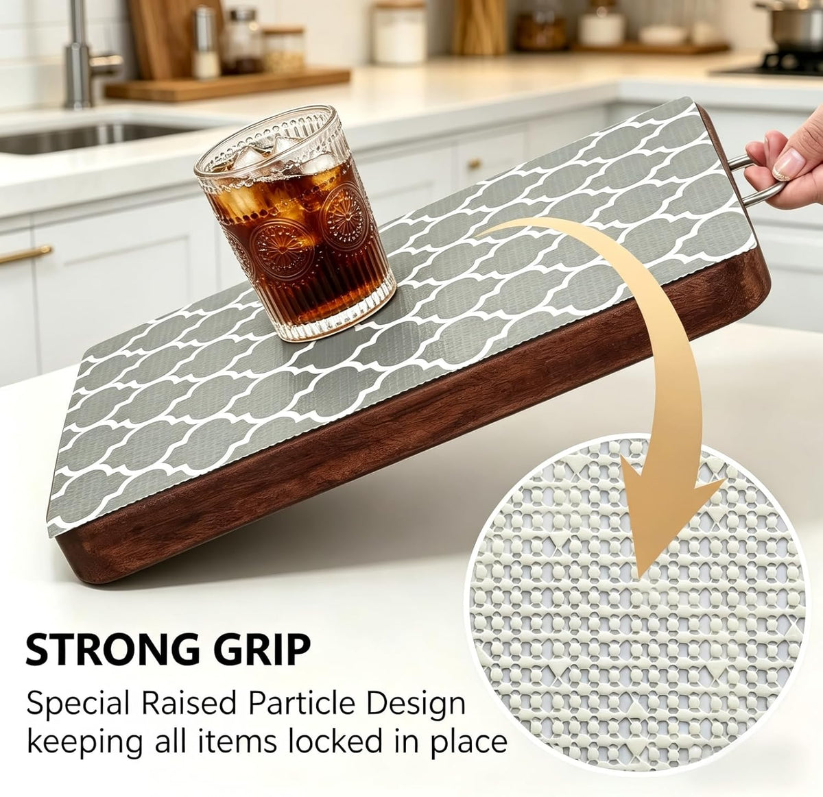 Shelf and Cabinet Liner, Easy Cut Protective (Gray, 12 in x 10 ft)