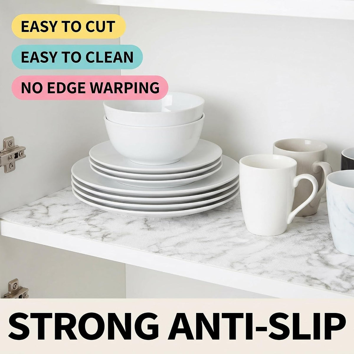 Shelf and Cabinet Liner, Easy Cut Protective (Gray, 12 in x 10 ft)