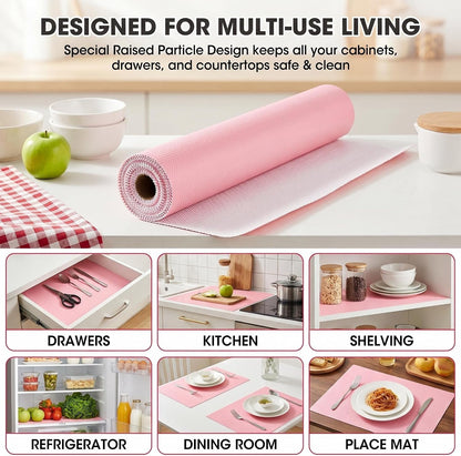 Shelf and Cabinet Liner, Easy Cut Protective (Gray, 12 in x 10 ft)