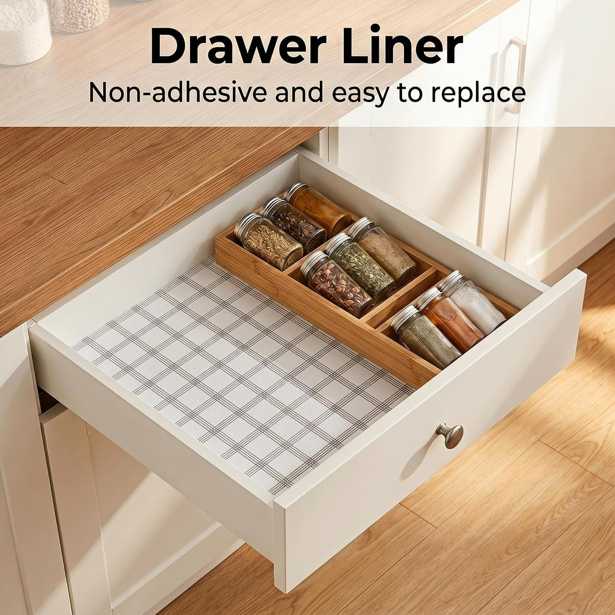 Shelf and Cabinet Liner, Easy Cut Protective (Gray, 12 in x 10 ft)