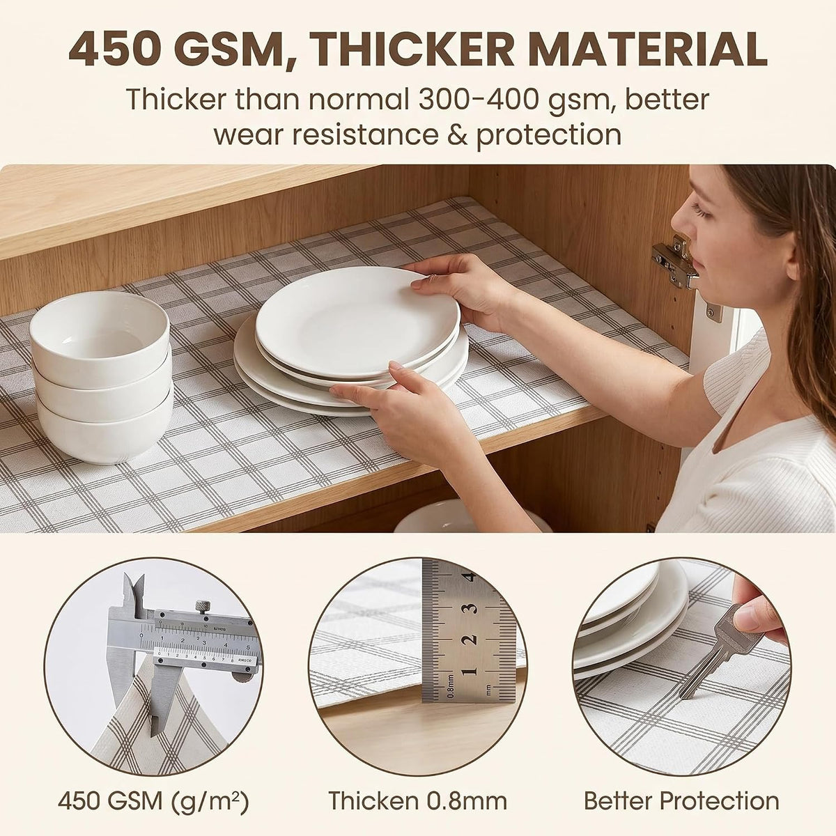 Shelf and Cabinet Liner, Easy Cut Protective (Gray, 12 in x 10 ft)