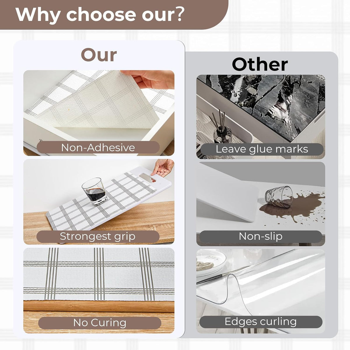 Shelf and Cabinet Liner, Easy Cut Protective (Gray, 12 in x 10 ft)