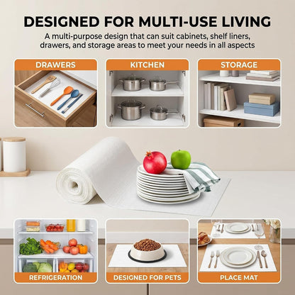 Shelf and Cabinet Liner, Easy Cut Protective (Gray, 12 in x 10 ft)
