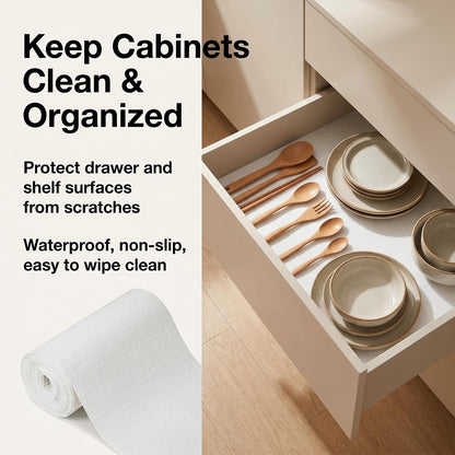 Shelf and Cabinet Liner, Easy Cut Protective (Gray, 12 in x 10 ft)