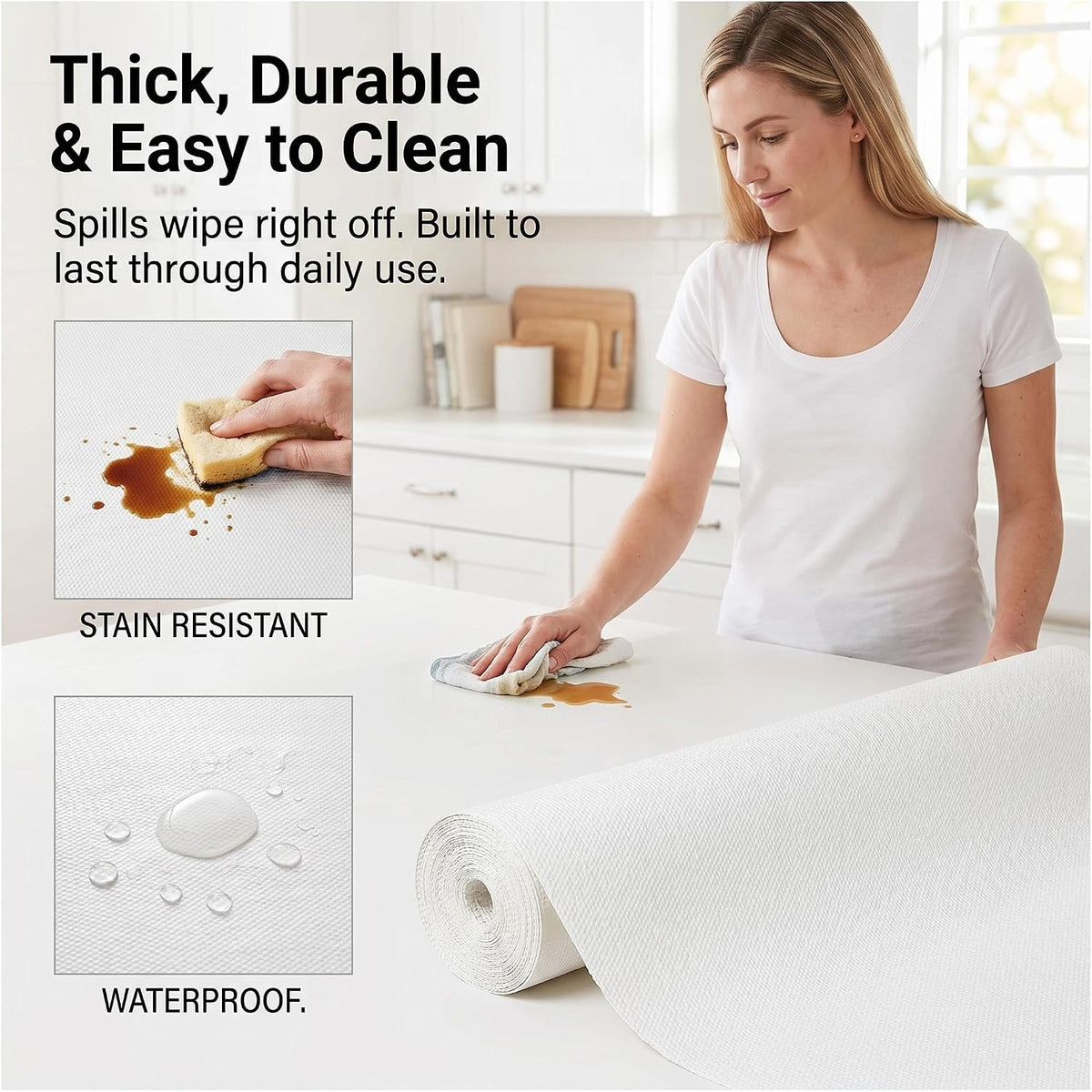 Shelf and Cabinet Liner, Easy Cut Protective (Gray, 12 in x 10 ft)