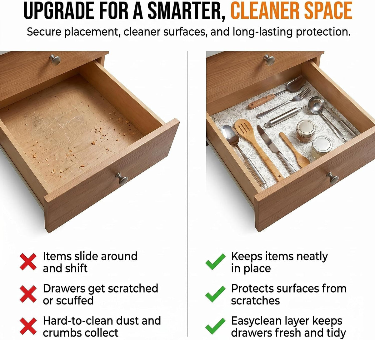 Shelf and Cabinet Liner, Easy Cut Protective (Gray, 12 in x 10 ft)