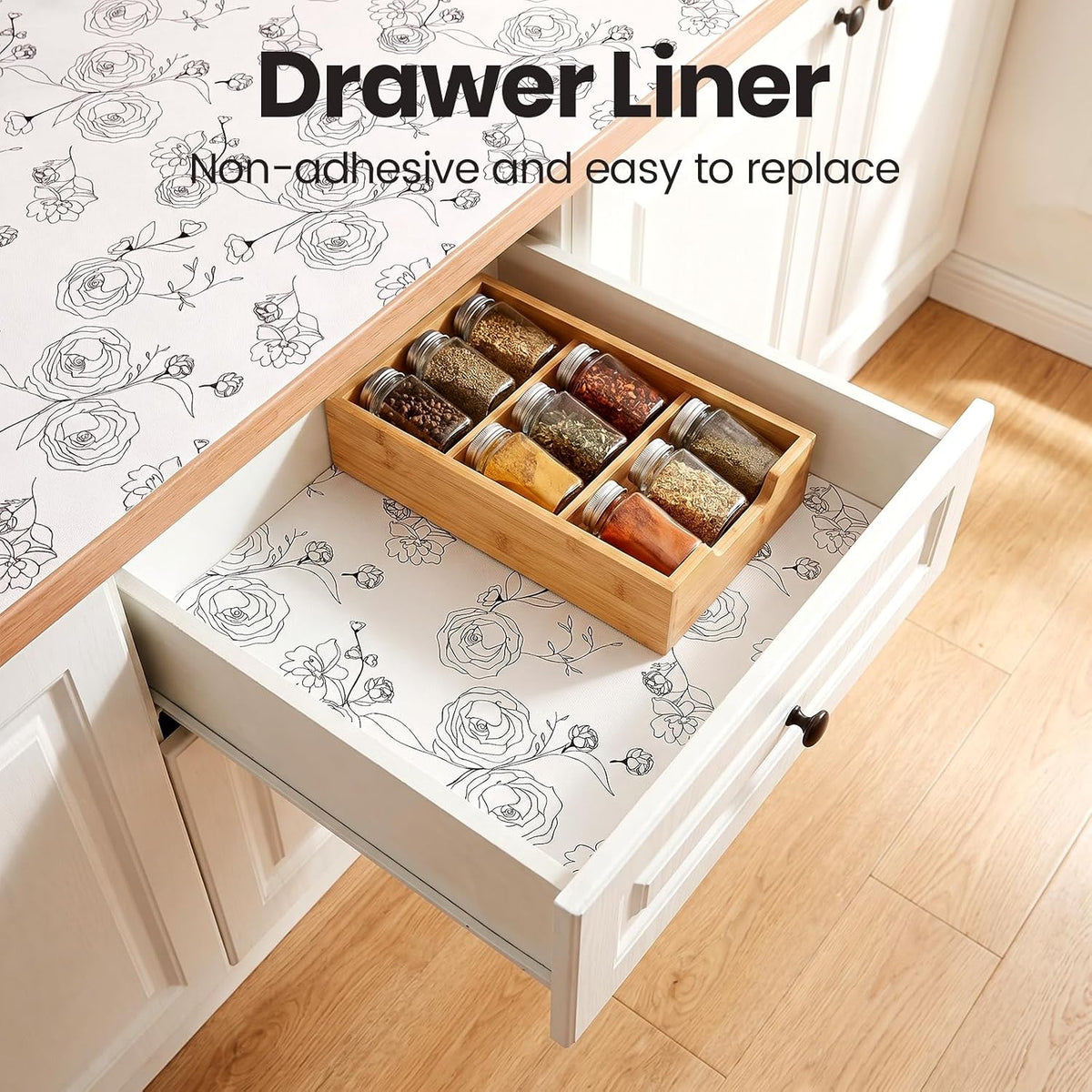 Shelf and Cabinet Liner, Easy Cut Protective (Gray, 12 in x 10 ft)