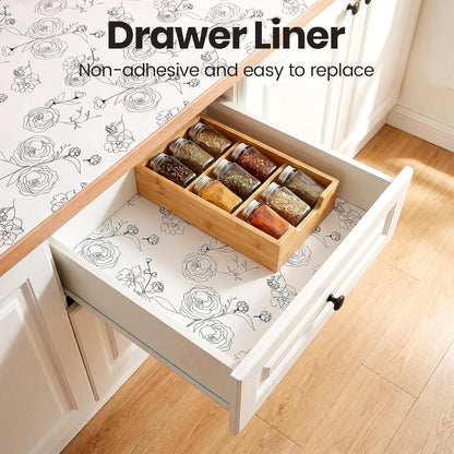 Shelf and Cabinet Liner, Easy Cut Protective (Gray, 12 in x 10 ft)