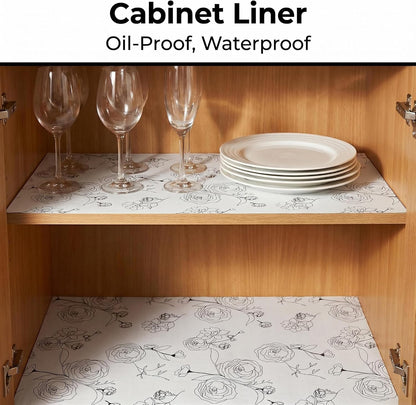 Shelf and Cabinet Liner, Easy Cut Protective (Gray, 12 in x 10 ft)