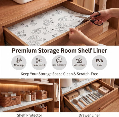 Shelf and Cabinet Liner, Easy Cut Protective (Gray, 12 in x 10 ft)