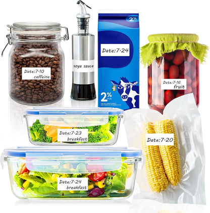1200 Blank Removable Freezer Labels Water Oil Resistant with Perforation Line for Easy Distribution and Use,Apply Food containers Jars,and Kitchen Pantry Organization (1 "x 2")