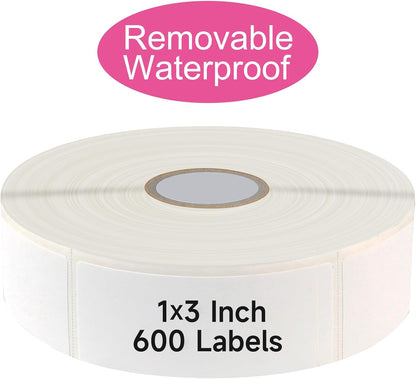 1200 Blank Removable Freezer Labels Water Oil Resistant with Perforation Line for Easy Distribution and Use,Apply Food containers Jars,and Kitchen Pantry Organization (1 "x 2")