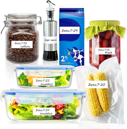1200 Blank Removable Freezer Labels Water Oil Resistant with Perforation Line for Easy Distribution and Use,Apply Food containers Jars,and Kitchen Pantry Organization (1 "x 2")