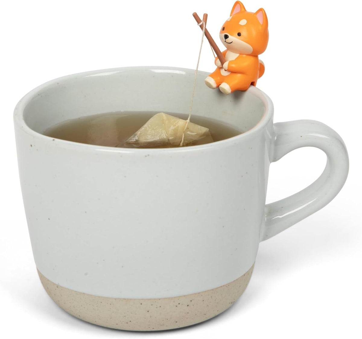 1pc Cute Fishing Cat - Tea Bag Holder and String Rest - Tea Accessory for Cup and Mug - Unique Funny Novelty Toy Gift Idea - Animal Figurine Drink Marker