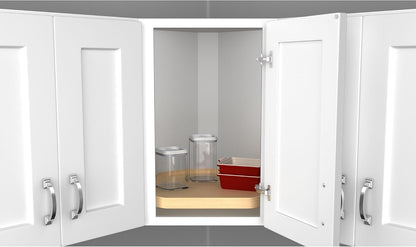 32" Kidney Shape Single Tier Lazy Susan for Corner Base Cabinet