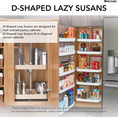 32" Kidney Shape Single Tier Lazy Susan for Corner Base Cabinet