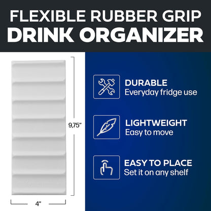 Drink Organizer for Fridge, 1 Pack Soda Can Refrigerator Organizers and Storage, Beer-Wine-Water Bottle Holder, Fridge Monkey - Durable Non-Slip & Roll