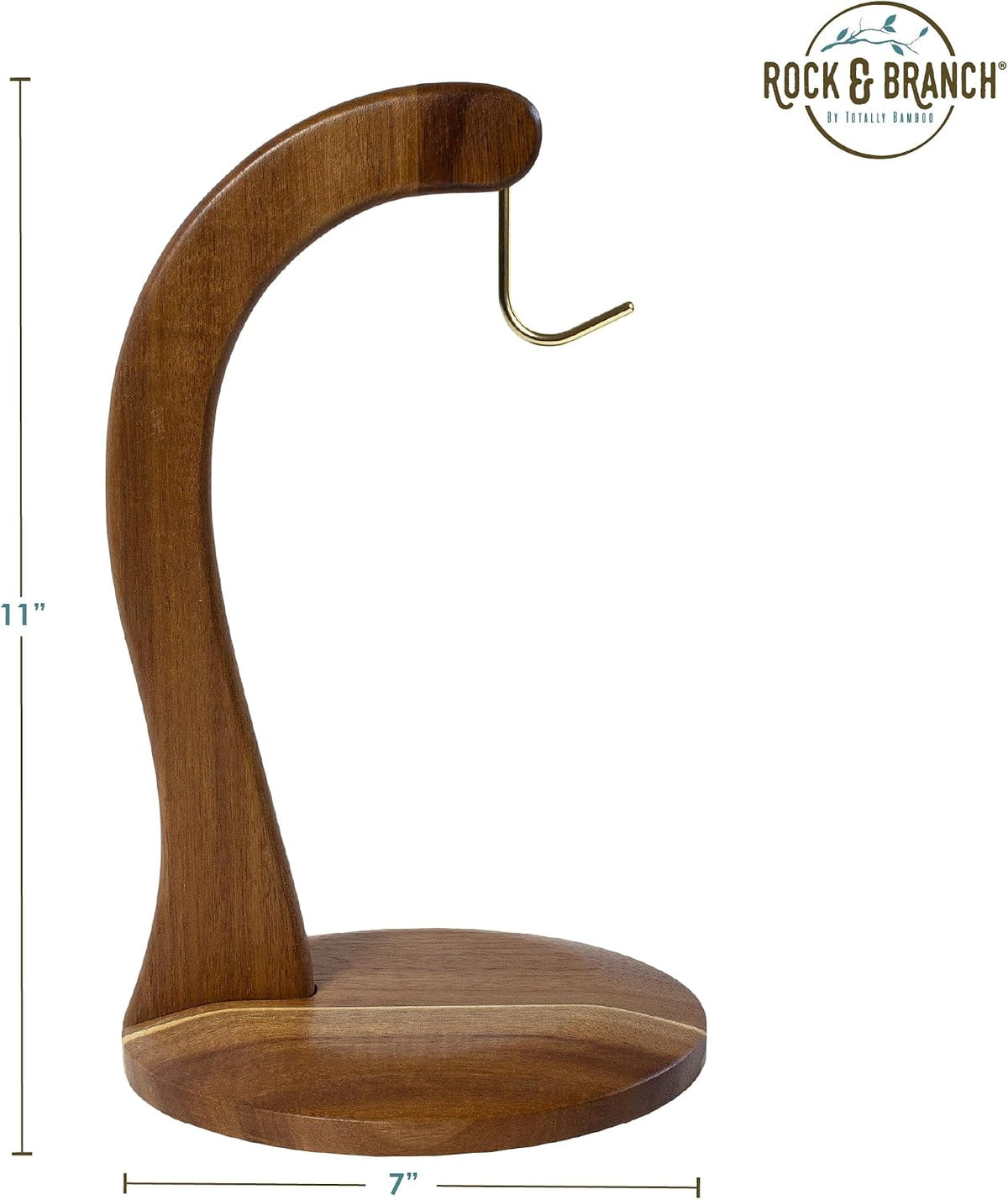 Rock & Branch Acacia Wood Banana Holder with Stand and Hanging Hook