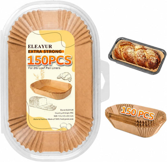 Loaf Pan Liners, 150PCS Bread Pan Liners 9x5 Inch, Non-Stick Loaf Pan Parchment Liners for Baking Bread, Pre Formed Parchment Paper Liner for Baking Toast, Cakes, Banana Breads, Sourdough Bread