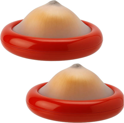Anti-Oxidation Silicone Onion Storage Box | Fridge Pod | Reusable Onion Saver Container for Fridge | Keeps Cut Onion Fresh | Onion Holder, Tomato Saver, BPA-Free