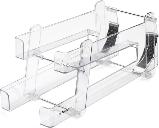 Polder Gravity Feed Can Dispenser, BPA-Free Plastic Beverage and Drink Dispenser, Holds Up to 10 Soda Cans, Ideal for Refrigerators and Countertops, Fridge Organizer, 14" x 5.3" x 6.1"