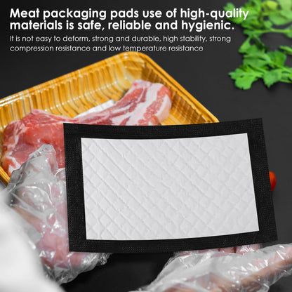 200 Pcs Meat Absorbent Pads 4x7 Inch Meat Soaker Pads for Vacuum Sealer Bags Fish and Poultry Pad 60 Grams (White)