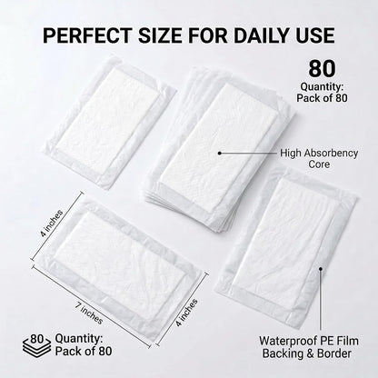 Meat Absorbent Pads 4x7 inch Dri Lock 60 Grams,White Meat Soaker Pads for Vacuum Sealer Bags (80pcs)