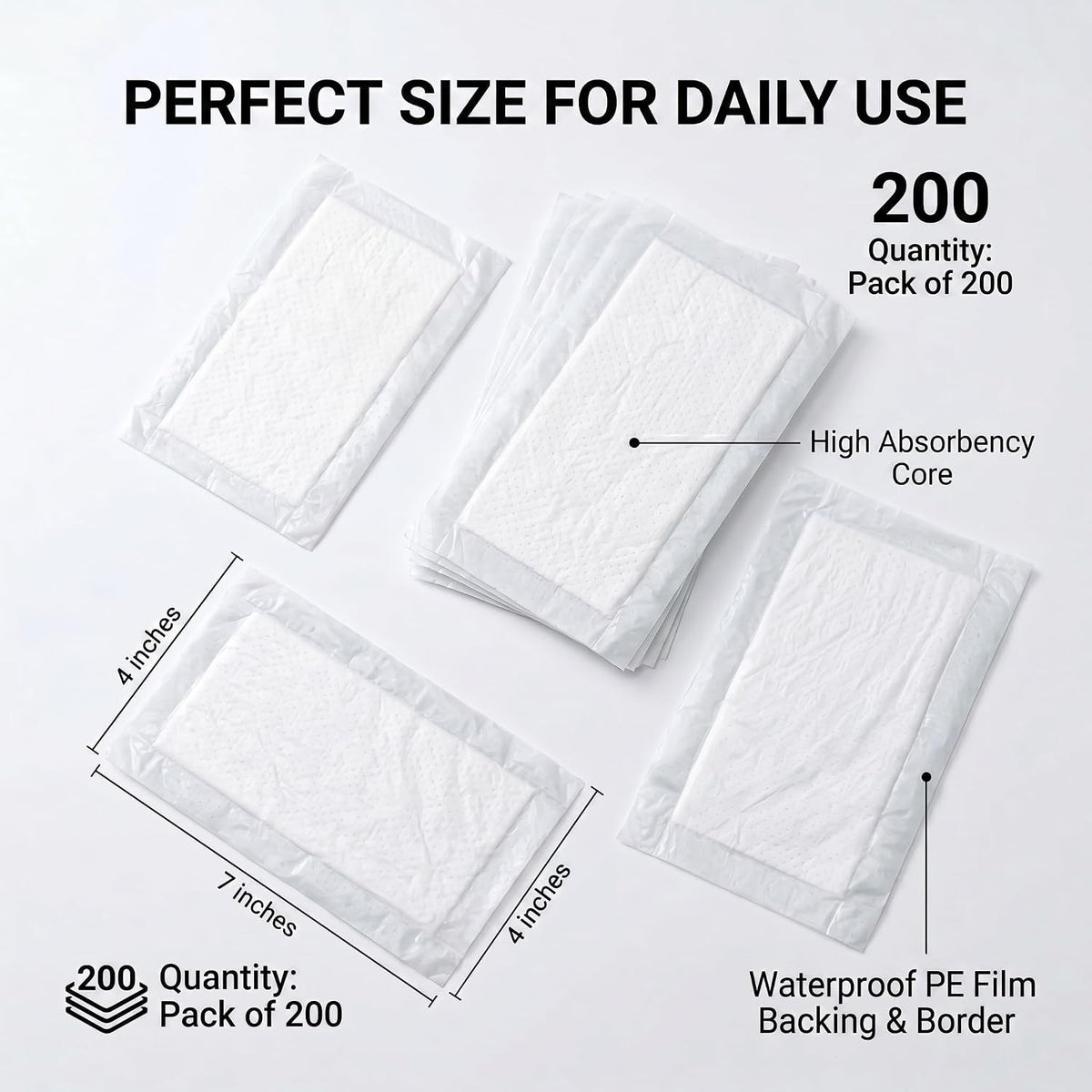 Meat Absorbent Pads 4x7 inch Dri Lock 60 Grams,White Meat Soaker Pads for Vacuum Sealer Bags (80pcs)