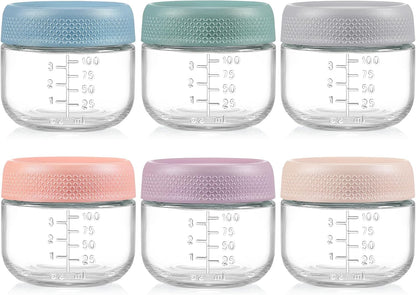 2oz Glass Salad Dressing Containers, 6-Pack Small Sauce Containers with Lids and Mini Condiment Cups Containers,To Go Glass Jars for Meal Prep Lunch box