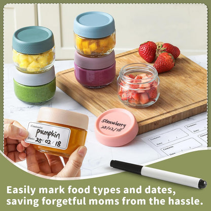 2oz Glass Salad Dressing Containers, 6-Pack Small Sauce Containers with Lids and Mini Condiment Cups Containers,To Go Glass Jars for Meal Prep Lunch box