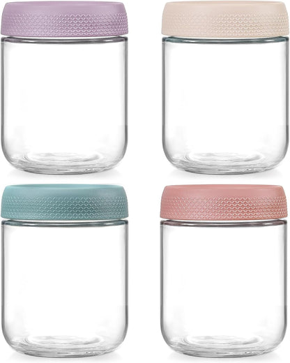2oz Glass Salad Dressing Containers, 6-Pack Small Sauce Containers with Lids and Mini Condiment Cups Containers,To Go Glass Jars for Meal Prep Lunch box