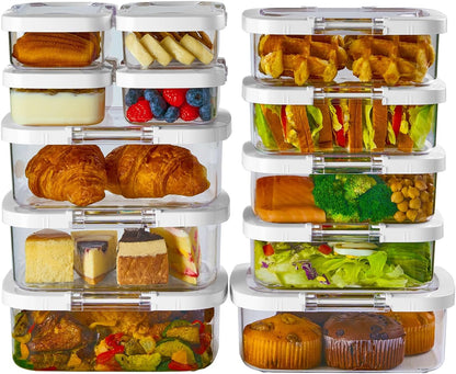 Duo Loc Deli Meat Containers for Fridge with Airtight Lids, Stackable Refrigerator Organizer for Lunch Meat Storage Sandwich Ham Cheese Salami Sliced Turkey, Clear Tritan Box (Cold Cuts 3pk)
